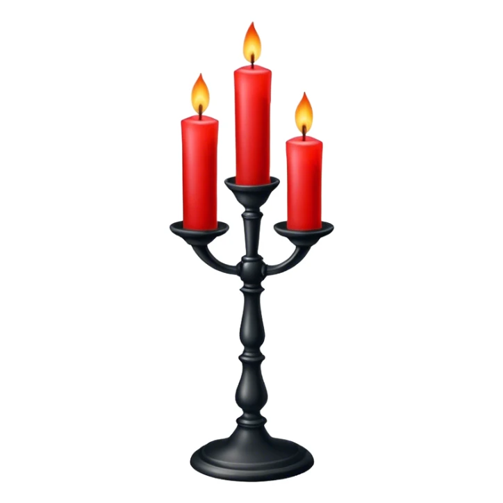 Sanguine-Red candle on a black stand sticker