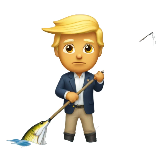 Trump fishing  sticker