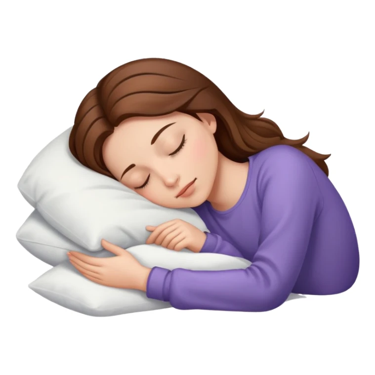 brown hair girl sleeping sticker