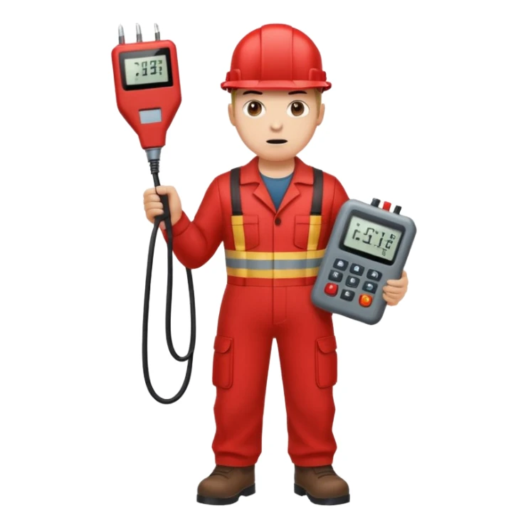 full bady red electrshn badass holding meltmeter sticker