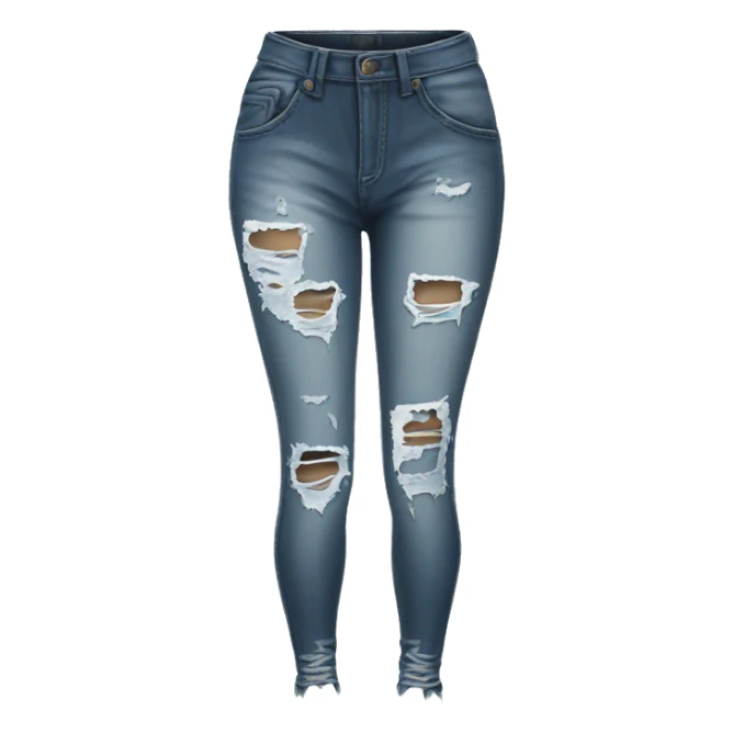Realistic Isolated pair of ripped jeans jeggings.  sticker