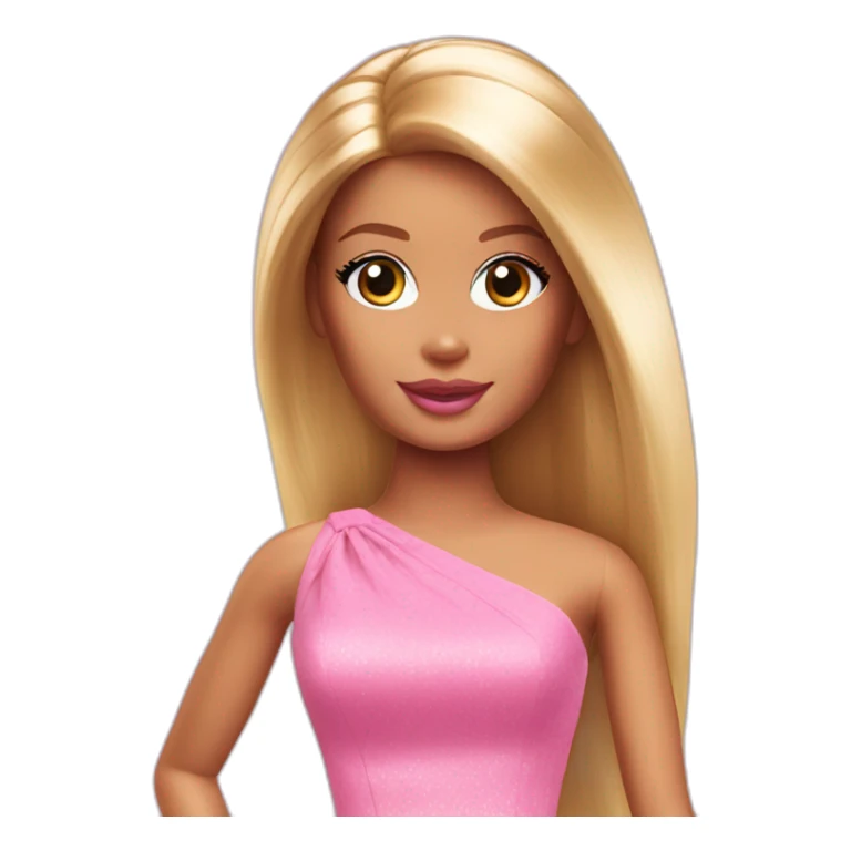 barbie doll pink dress sticker