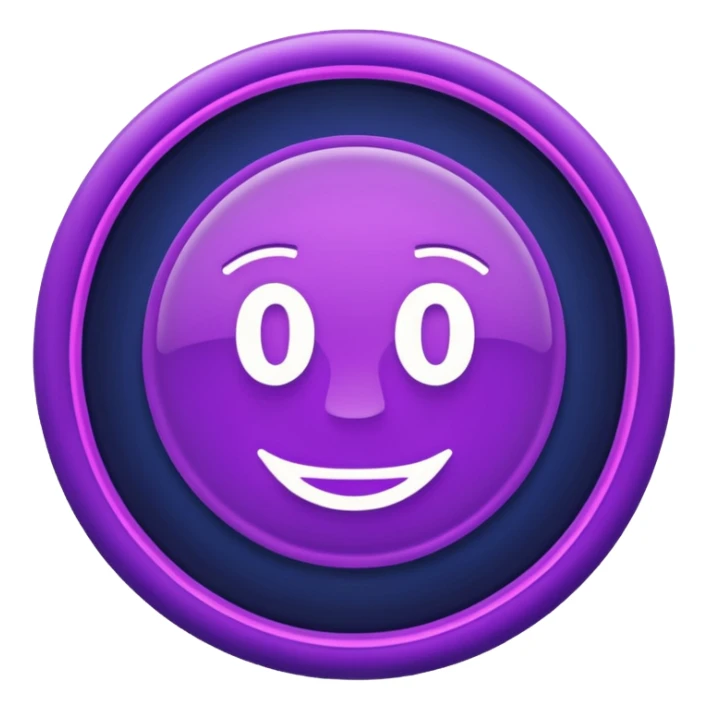 Neon sign 18+ in dark purple and dark blue tones sticker