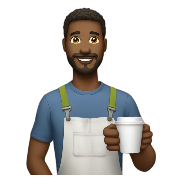 a-painter-with-a-home-wallpaper-in-his-right-hand-and-a-coffee-in-his-left-hand sticker