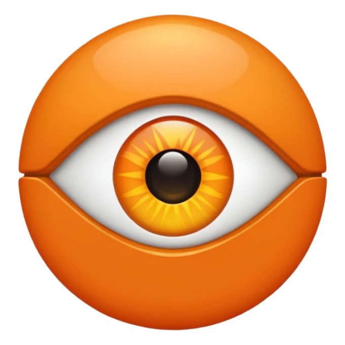 Ojo turco color naranja turco en color naranja sticker