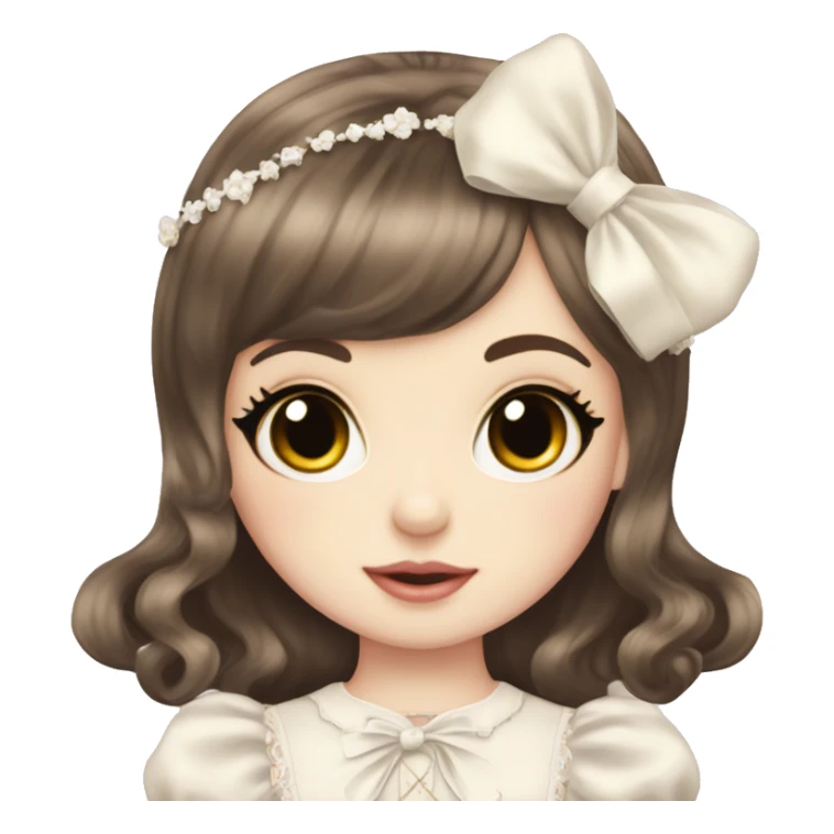 Angelic pretty delicate brunette girl  sticker