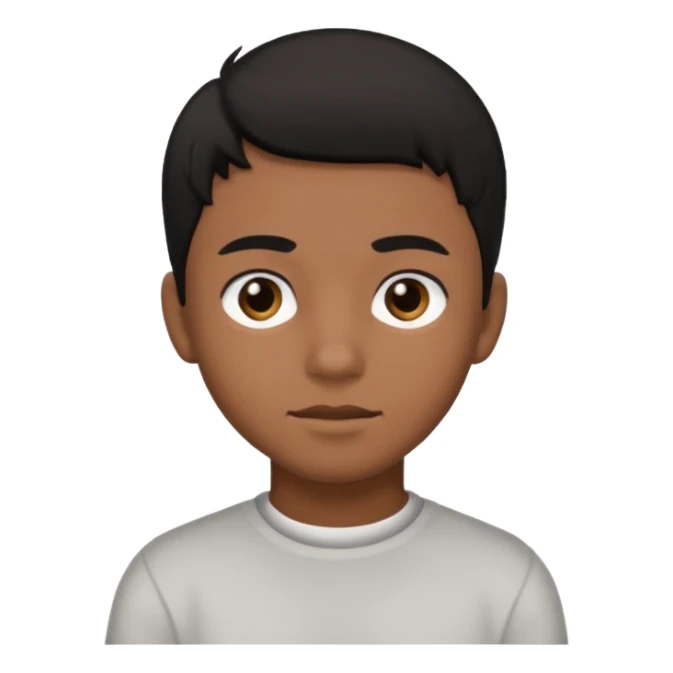 Brown teenage boy with black hair black eyes sticker