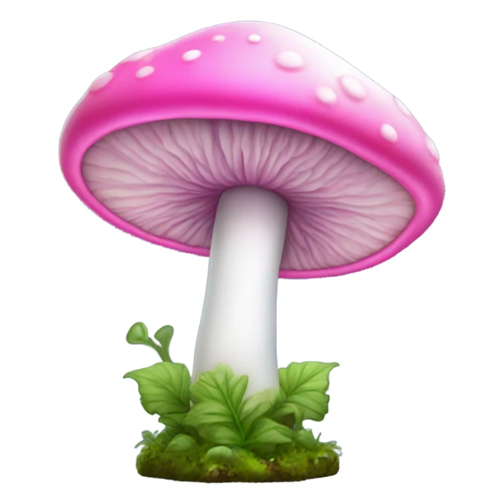 A pink fairy mushroom themed bong sticker