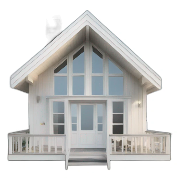 iconic scandinavian architecture holiday home front sticker