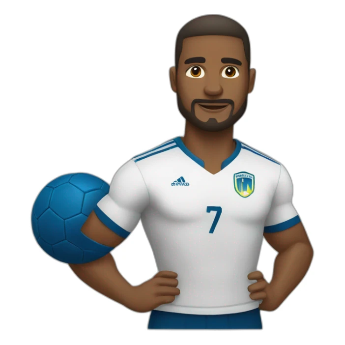 jugador de fútbol musculoso sticker