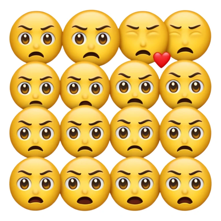 Emoji mix of rolling eyes and mad emoji  sticker