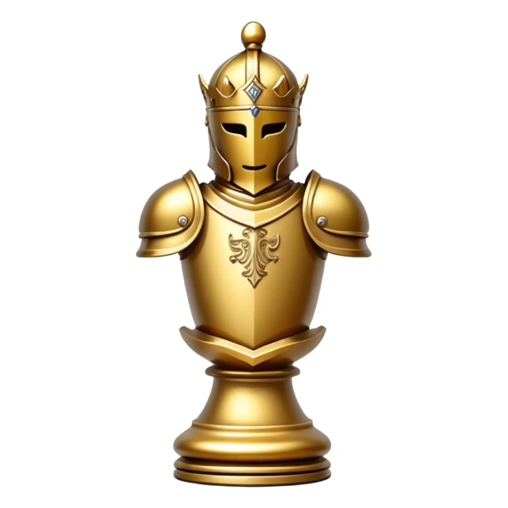 golden knight chess piece sticker