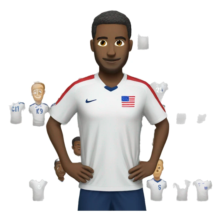 USA white man soccer sticker