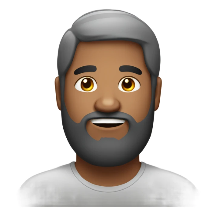 Overweight indian man black hair and beard sticker