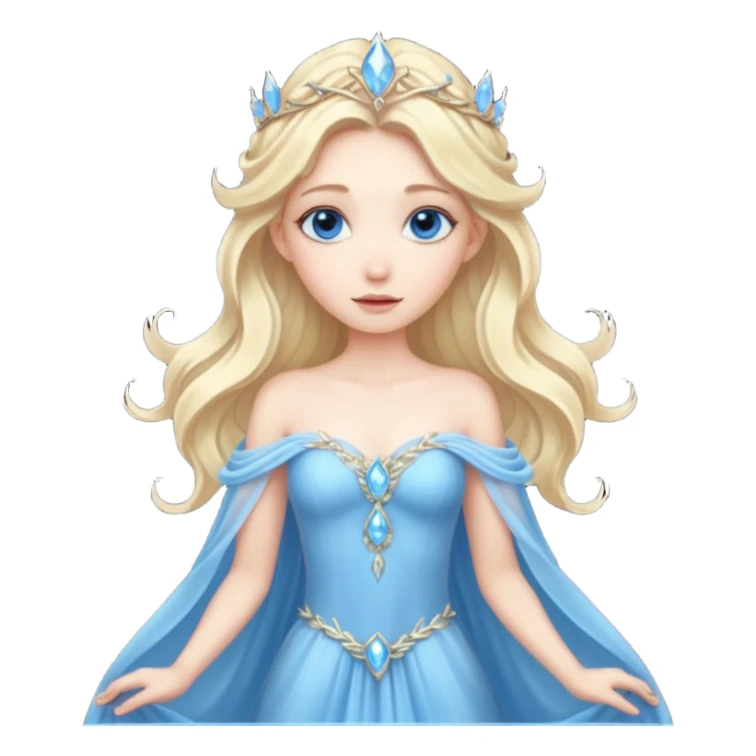 A pale blue eye blonde fairy queen sticker