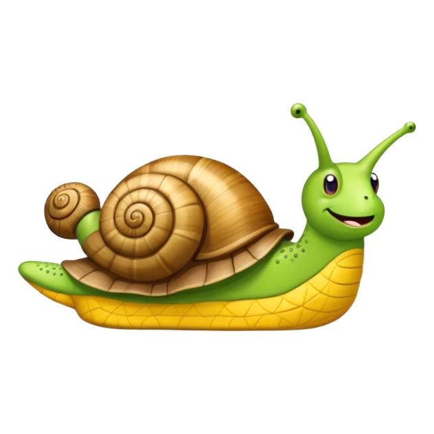 emoji de um caramujo usando crocks sticker