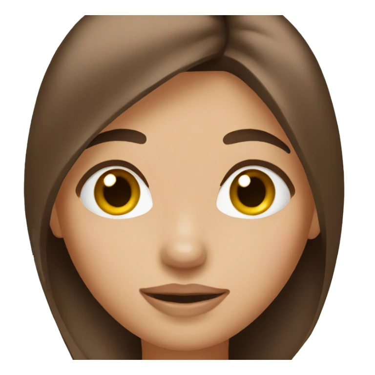 Brown straight hair girl that has acne  sticker