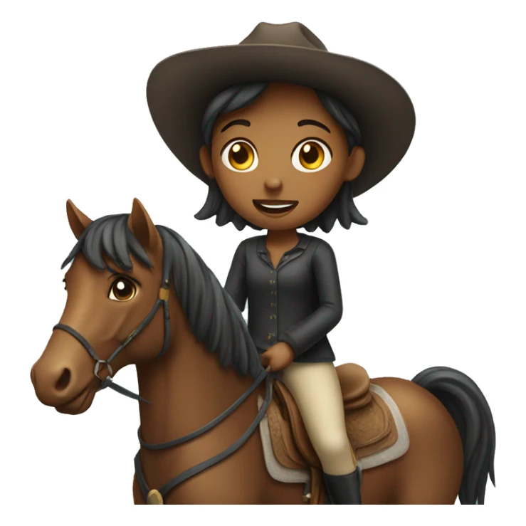 Girl on a horse sticker