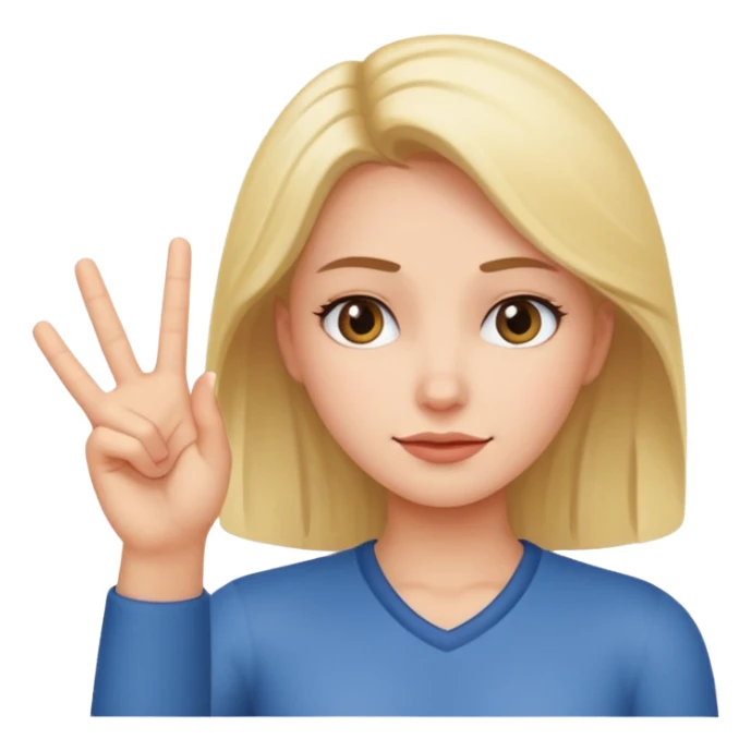 A girl taking the loser emote sticker