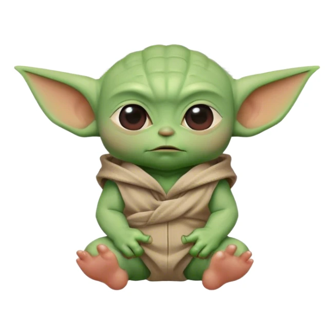 Baby Yoda with muscles sticker