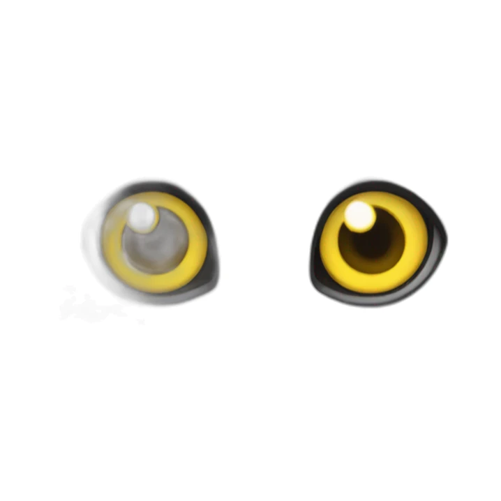 Cat grey and white with yellow eyes sticker