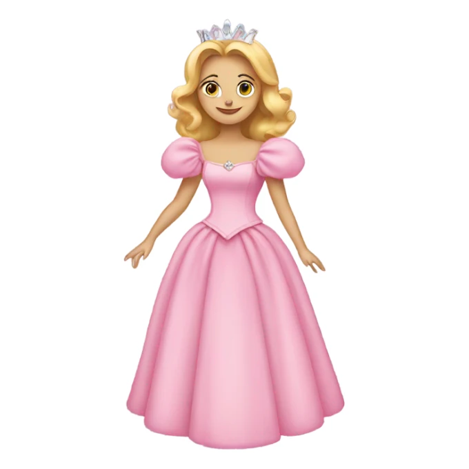 Glinda in wicked with a two piece dress that’s pink  sticker