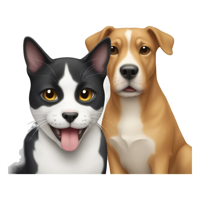 relation of cat and dog  sticker