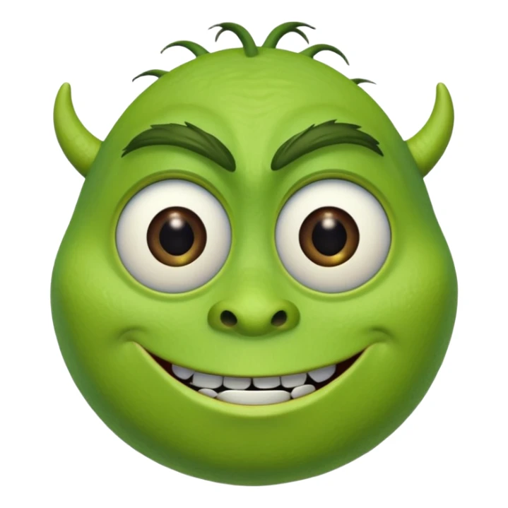 Mike Wazowski (with one eye) from the Monsters Inc. Pixar movie sticker