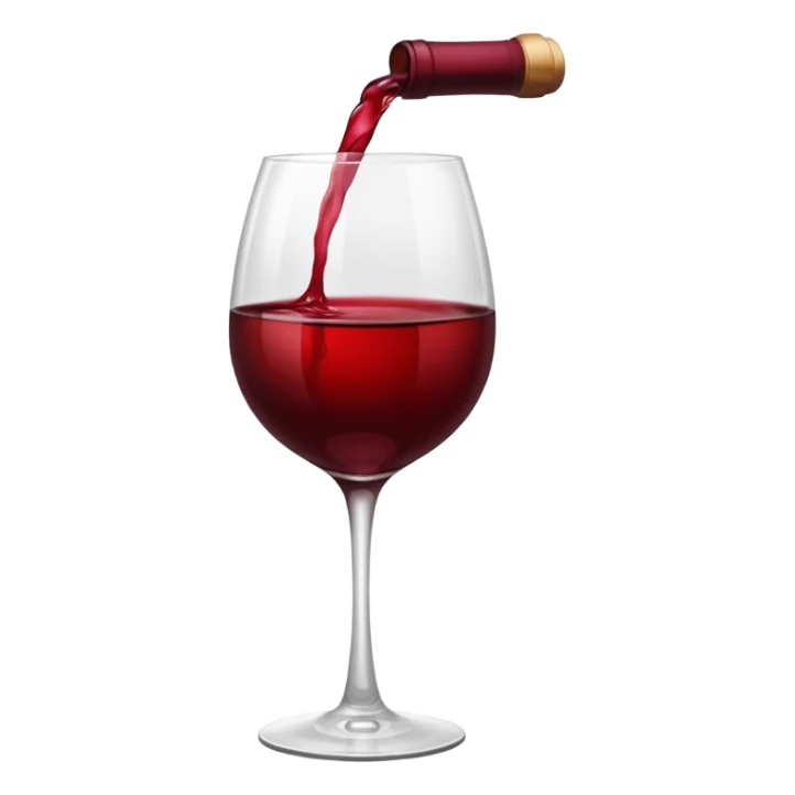 glass of red wine sticker