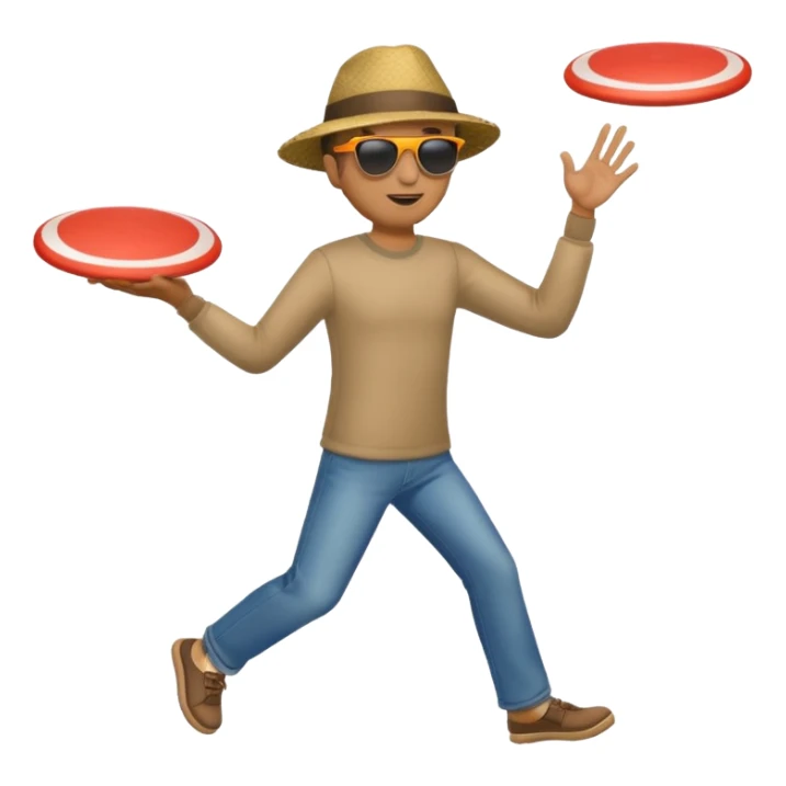 Man throwing a frisbee to the right, full body sticker