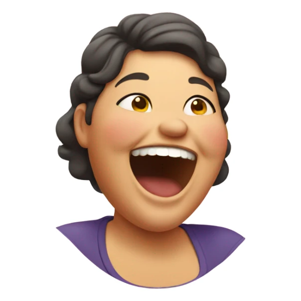 fat woman laughing sticker