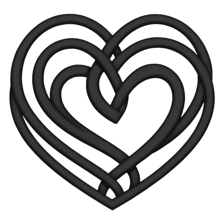 crea un heartgram, logo celebre degli him, unendo ♡ 𖤐 sticker