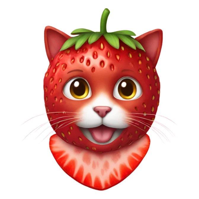 Cat wearing strawberry costume  sticker