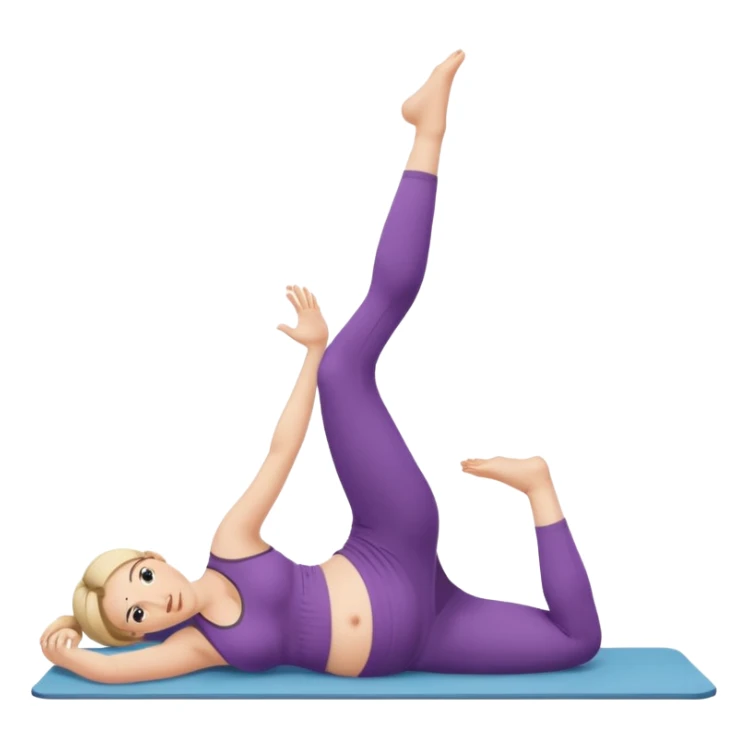 pregnant woman pilates sticker