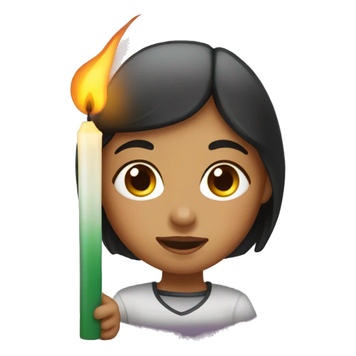 girl with miners candle sticker