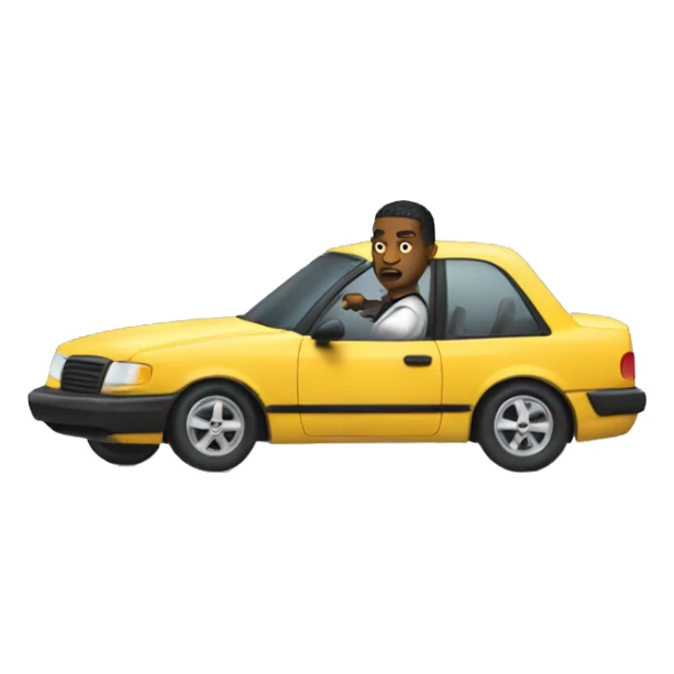 Gangster driving car sticker