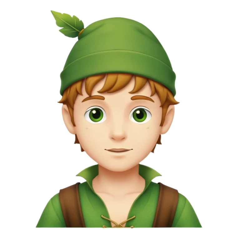 peter pan character in green outfit with hat sticker