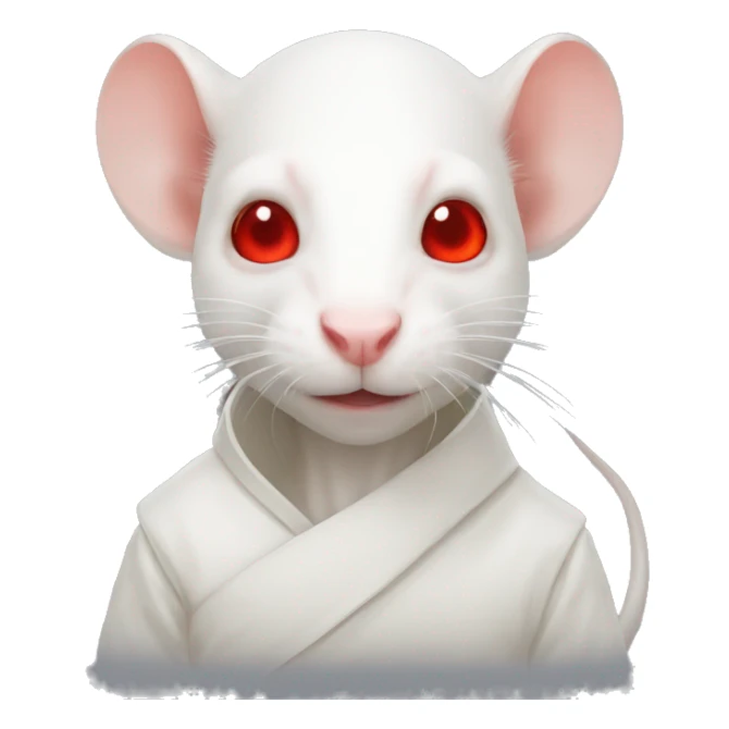 Albino rat red eyes, ninja  sticker
