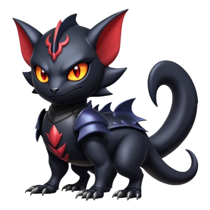 Shiny Epic Evil Badass Dark Noibat-Salandit-Litten-Hybrid sticker