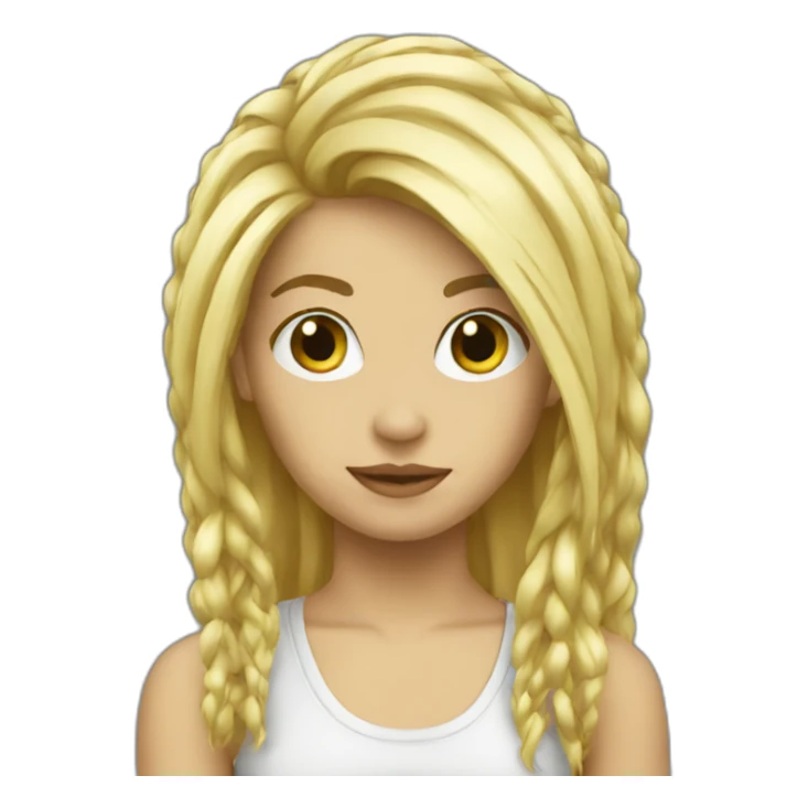 punk-blonde-long-hair sticker