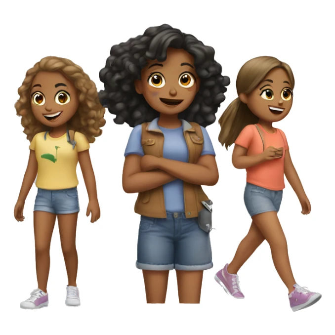 Four girls in California sticker