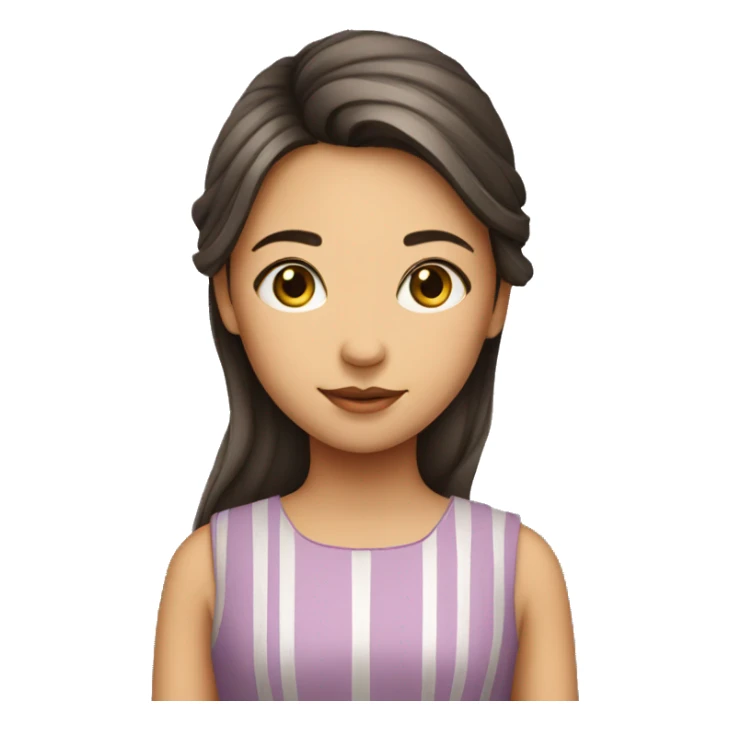 girl in a dress with road markings sticker