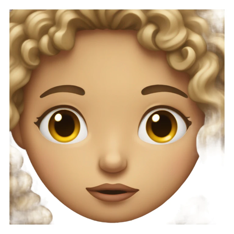  Two girls with curly hair one sleeping on pouting  sticker