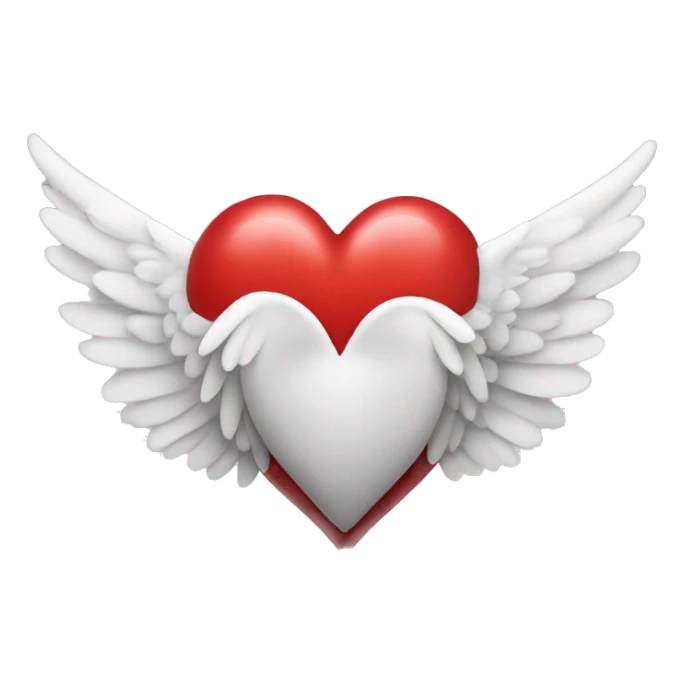 a heart with wings sticker