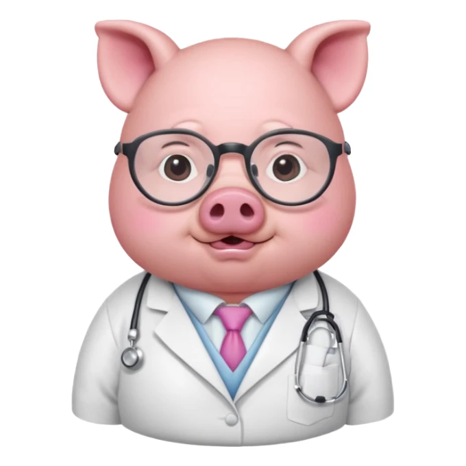 
Chubby pig doctor with glasses














 sticker