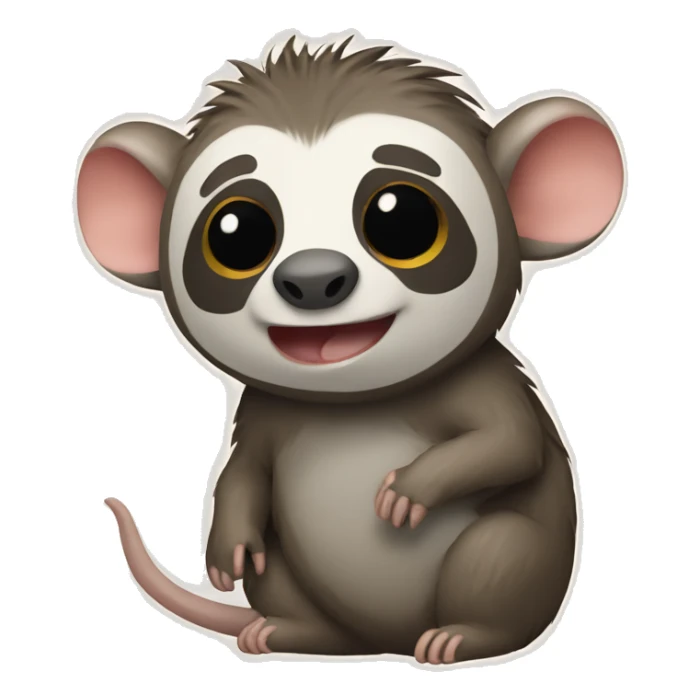 Rat sloth emoji sticker