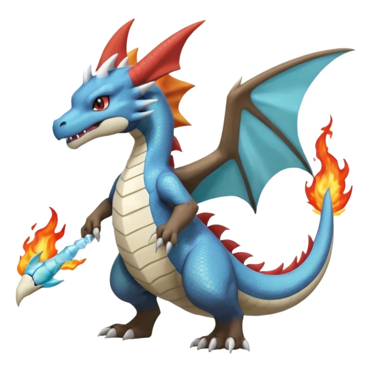 Silvally-Charizard-Marowak-Salamence-Croconaw-Latios-Fakémon-hybrid-creature (full body)  sticker
