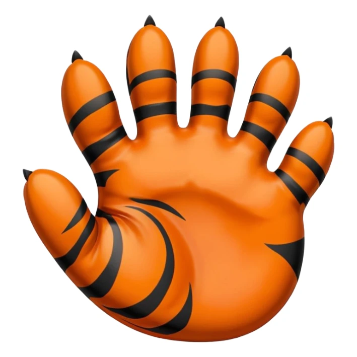 horanghae tiger paw that bent a little  sticker