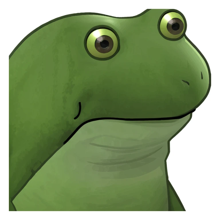 bufo frog tossing money bills in the air, joyful sticker