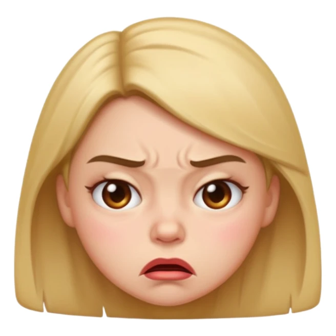 annoyed cute angry girl emoji sticker